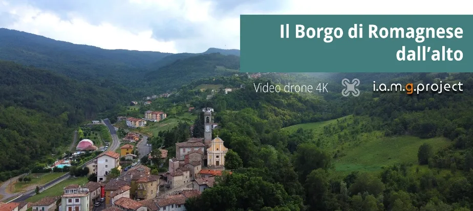 Il borgo di Romagnese dall'alto